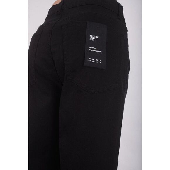 Massimo Dutti Womens Trousers Pants US 6 EU 38 Black Crop Slim Fit 5051/706 NWT - Picture 5 of 7